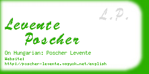 levente poscher business card